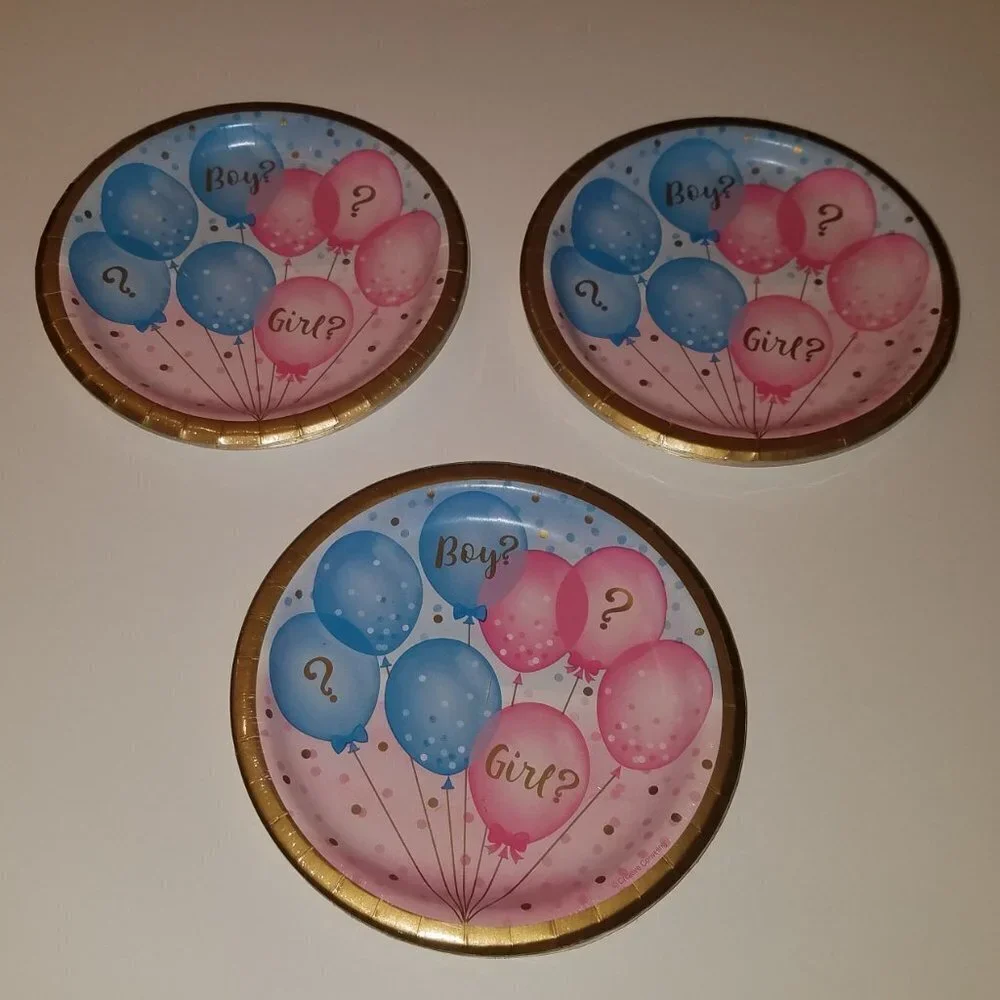 Baby Shower Gender Reveal Party Lot Napkins Plates Cups Thank You Cards Boy Girl